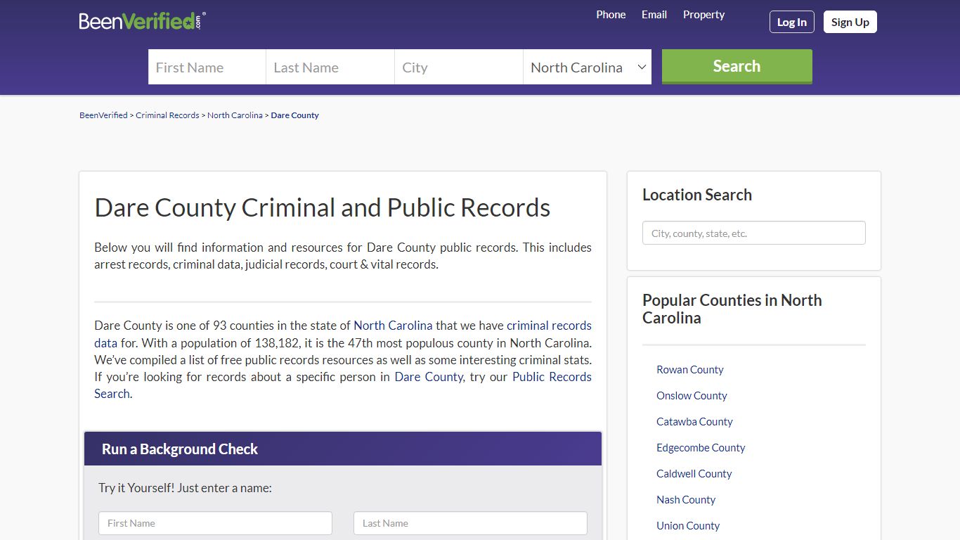 Dare County Arrest Records in NC - Court & Criminal Records - BeenVerified